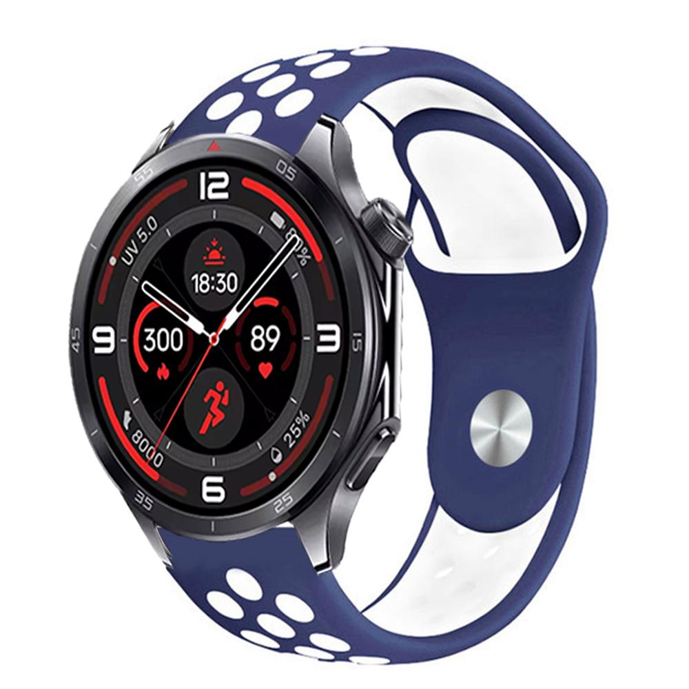 Двухцветный силиконовый ремешок 18 мм 22 мм 20 мм для Oneplus Watch 3 43 мм 46 мм/Lite/2R Дышащий браслет для OPPO Watch S/X2 mini