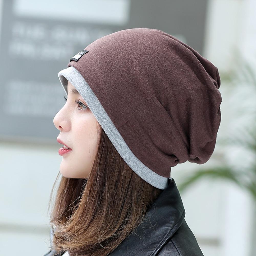 Ruffle Turban Hat Solid Color Beanie Scarf Casual Plait India Hat