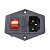 15A AC Power Socket 3Pin Boat Rocker Switch Fuse Switch AC Power Outlet  for 3D Printer