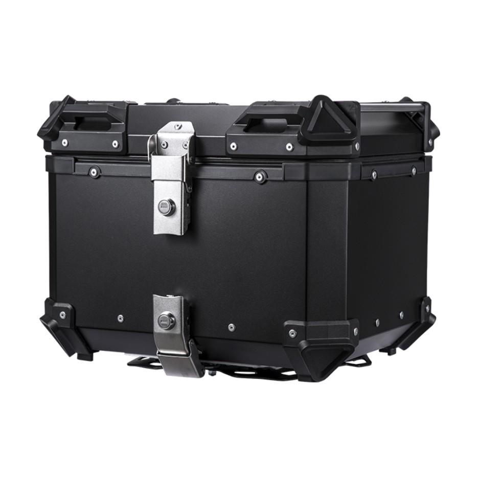 45L Multi-Capacity Aluminum Motorcycle Tail Box - Quick Release, Multiple Colors