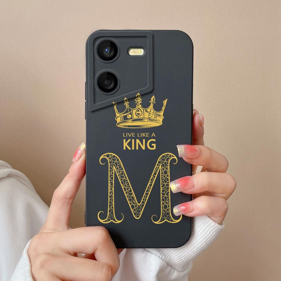 Чехол для телефона Tecno Spark 10 Pro 10C Pova 4 5 Pro Itel A60s P40 Plus S23 Plus, защитные чехлы с буквами и короной, матовые мягкие силиконовые бамперы