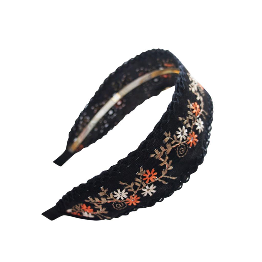Модная повязка для волос с вышивкой, женская повязка на голову для волос, повязка на голову для милых девочек