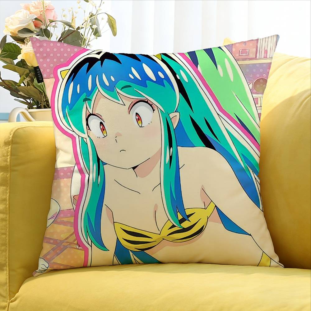 Urusei Yatsura Anime Various Sizes Square Pillow Case For Car Home Bedchamber Decor