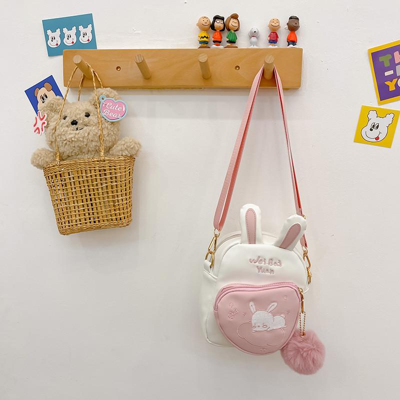 Adorable Kids Mini Shoulder Bag Cute Cartoon Bear Embroidery Perfect For Boys And Girls