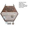 Yousheng Wooden Hanging Earring Holder Wall Decor Jewelry Organizer Vintage Earring Display Organizer for Women And Girls Earrings Necklaces