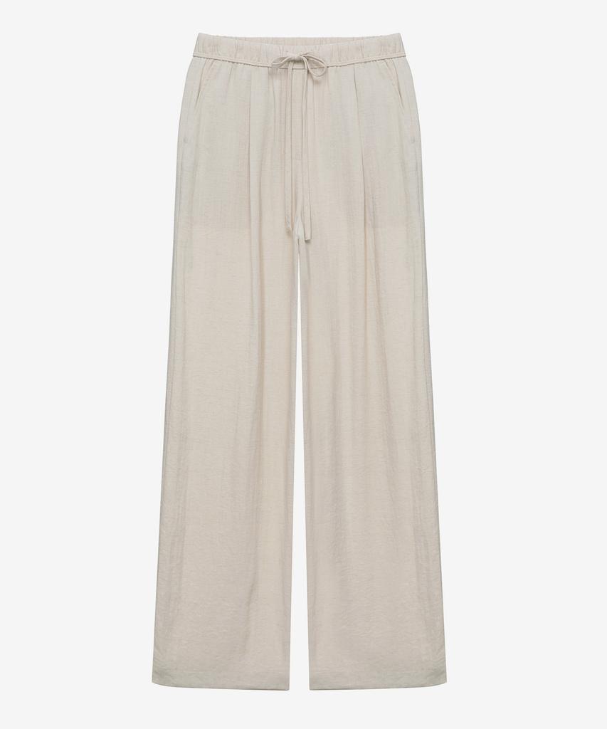 MIND BRIDGE WOMEN [W] Linen Wide Full Elastic Waist Pants - 2 Colors