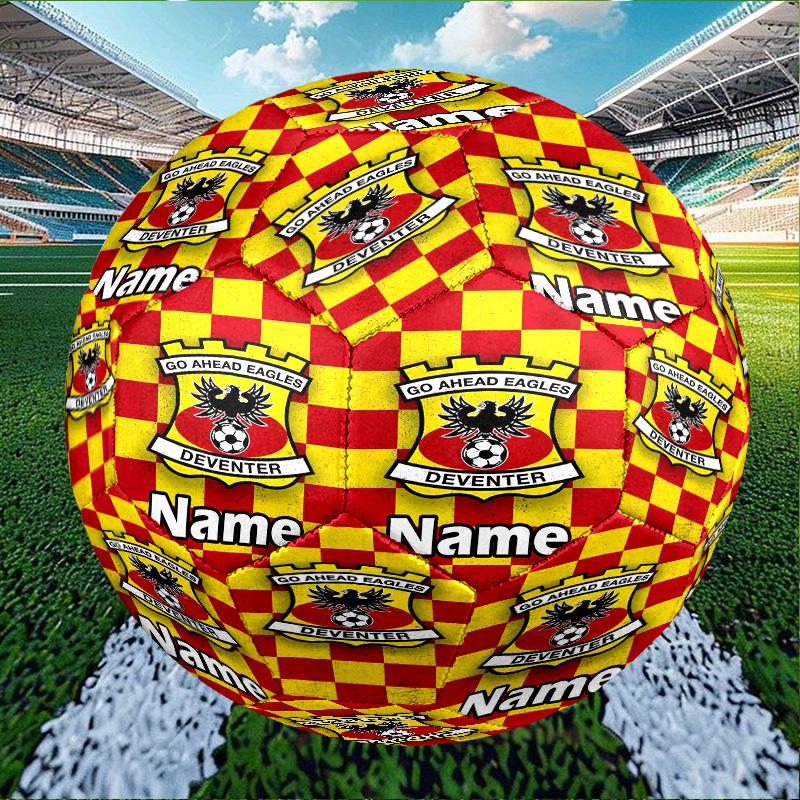 Custom Name Personalized Go Ahead Eagles Print Size 5 Soccer Ball Training & Match Football, for Team, Kicking, Gift for Football