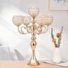 Candle Holder Table Candelabra Stand with Crystal Candle Holder Bowl for Home Wedding Anniversary Dinner Party Table Decoration