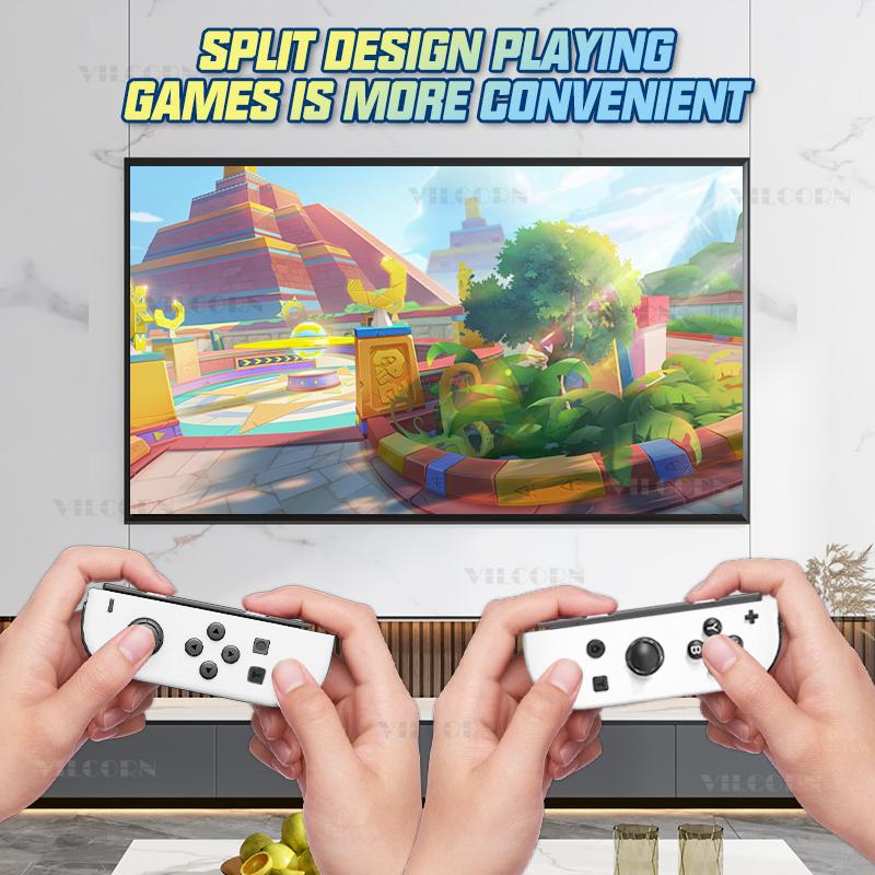 Wireless Joy-Con Compatible Controller for Switch OLED Lite with 6-Axis Gyro, RGB, Turbo and Vibration