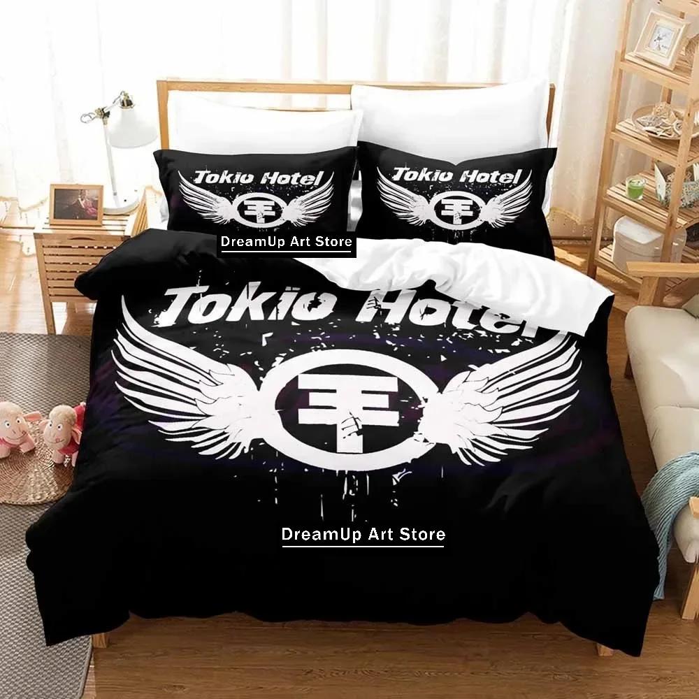 Band Tokio Hotel Bedding Set Quilt Cover Bed Cover with Pillowcase Twin Single Queen King Size Boys Adult Home Textile