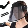 GOKEI Широкополая солнцезащитная шляпа защита от УФ-лучей 99,9% UPF50+ моющиеся впитывающие пот вставки 2 шт. нарукавники тонкая повязка 22 уровня регулировка угла наклона велосипед длинный