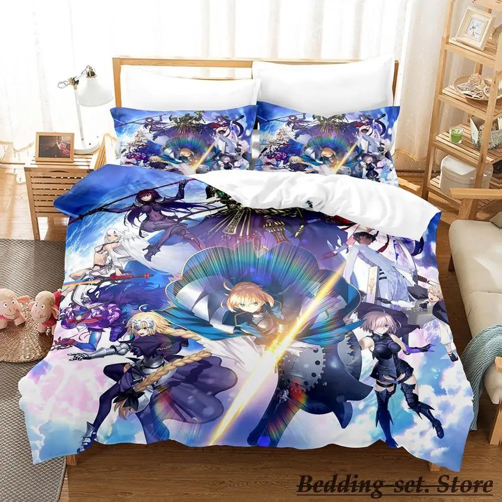Набор постельного белья Fate Grand Order Односпальный Полуторный Двуспальный Queen King Размерный Набор для кровати Взрослый Детская спальня Комплекты с пододеяльником Аниме постельный комплект Инструмент для кровати