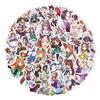 50PCS Graffiti Stickers Anime Girl Cartoon Decal For Guitar Phone Guitar Cup Skateboard Kid Toys