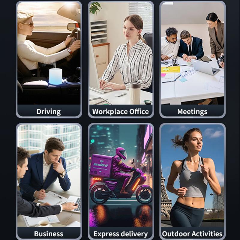 D70Pro Петличные Бизнес Bluetooth 5.4 Наушники Время разговора/музыки 36 часов Светодиодный цифровой дисплей С микрофоном Гарнитура с шумоподавлением