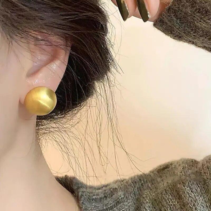 Bohemian Heart Circle Round Earrings Fashion Exaggerate Metal Geometric Hoop Earrings For Women Girls Trendy Party Jewelry Gifts