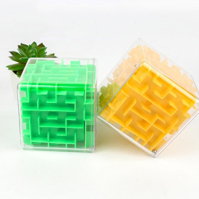 Лабиринт Кубик Рубика шестигранный прозрачный пазл-головоломка с катящимся мячом игра-головоломка детская игрушка-лабиринт