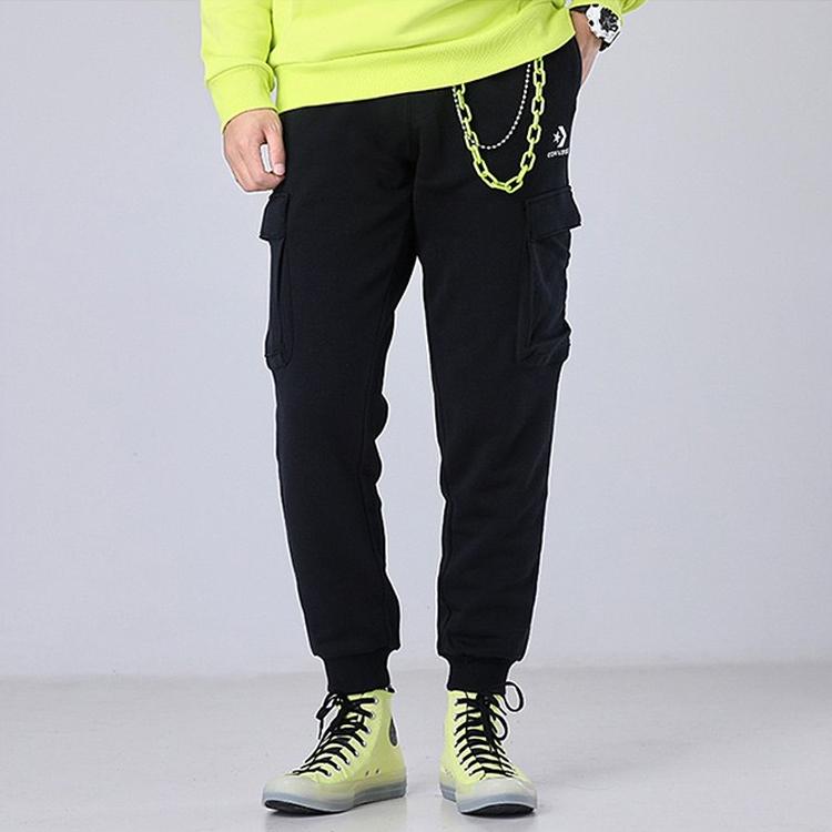 Converse Мужские карго-штаны Star Chevron EMB Черные Утепленные с флисовой подкладкой 10017878-A01