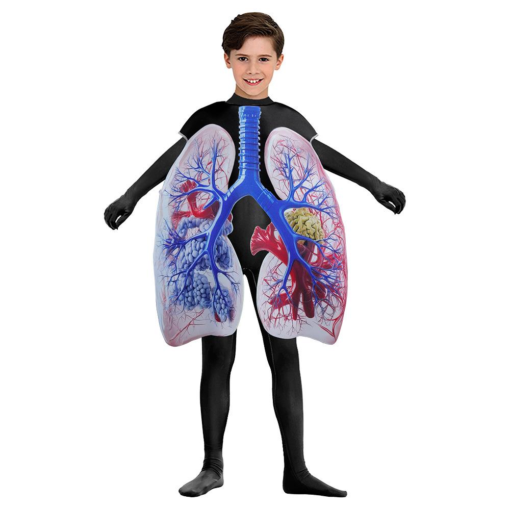 Human Organ Costume Sponge Suit Jumpsuit Brain Liver Uterus Heart Cosplay Emotional Organ Theme Party Attire Halloween Costume