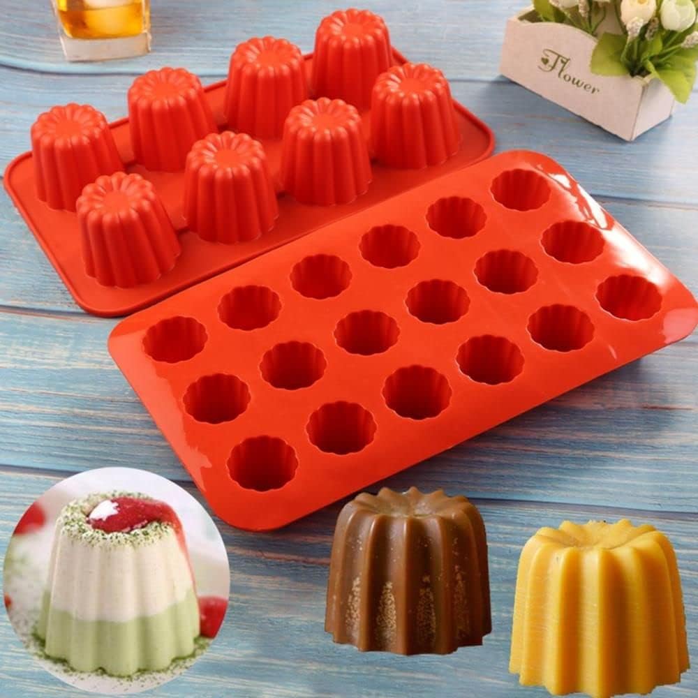 8/18 полостей силиконовая форма Canele мини антипригарная Canneles форма для кексов мусс помадка противень для выпечки кухонные принадлежности