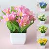 Artificial Lily Flower Plant Home Garden Office Cafe Wedding Party Bonsai Decor