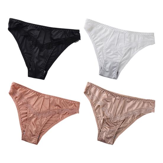 Женские трусы Yousheng с низкой талией, бесшовные, с цветочным кружевом, шелковистые, эластичные, повседневные, для медового месяца, брачной ночи, стринги