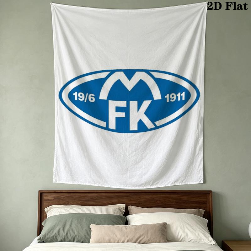 Molde Fotballklubb Wall Tapestry Aesthetic Wall Hanging Printed Fabric Blanket Decorative Tapestries For Bedroom Living Room Home Decor