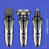 Triple Shaving Heads Electric Shaver LCD Display Hair Clipper 4 In 1 Shaver  Nose Hair Grooming