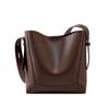 Hifashion Trendy Cow Genuine Leather Bucket Shoulder Bags For Women 2025 Luxury Designer Shopping Work Crossbody Ladies Handbags
