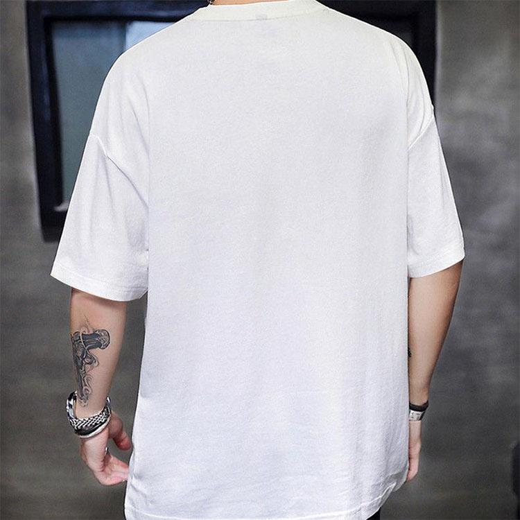 Plus Fat Summer Men's T-shirt Loose Short-sleeved Trend Large Yards Men's Korean Version Five-point Sleeve T-shirt
