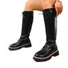 Autumn Winter Large Size Women's Shoes Elegant Temperament Height Increase Long Boots Lace Up Fashion Non Slip Knight Boots