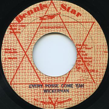 7-дюймовая пластинка WICKERMAN Every Posse Come Yah NONE Dennis Star Int Ямайка Регги Ска Даб Б/у