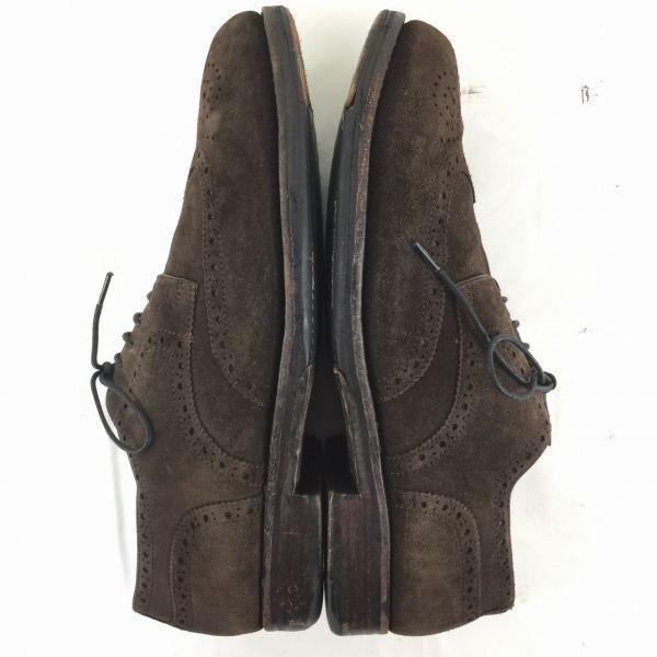 Винтажные мужские туфли Windsor 80-90-х годов, на подошве Goodyear Welt, замшевые, с крылышками, для бизнеса, коричневые, размер 9.5 27.5(ИСПОЛЬЗОВАЛ)