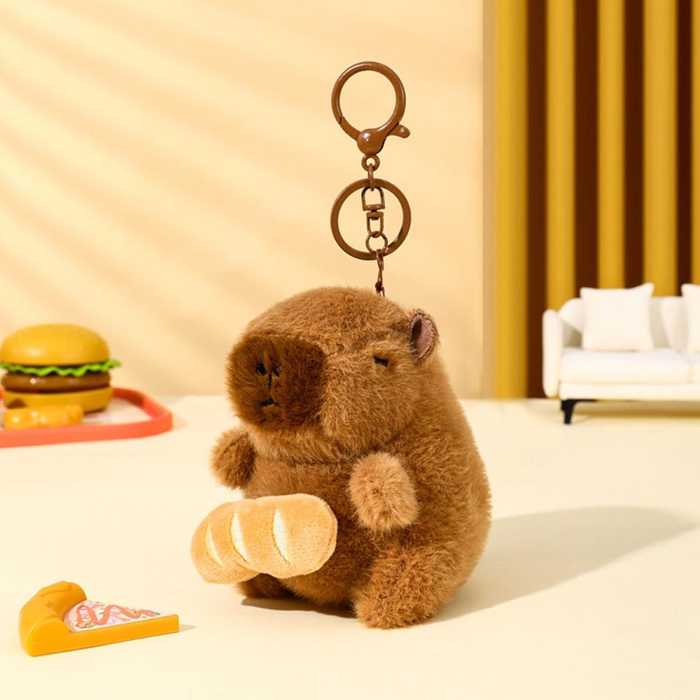 Bag Hanging Capybara Key Pendant Stuffed Animals Plush Toy Doll Kawaii Capybara Keychain Couple