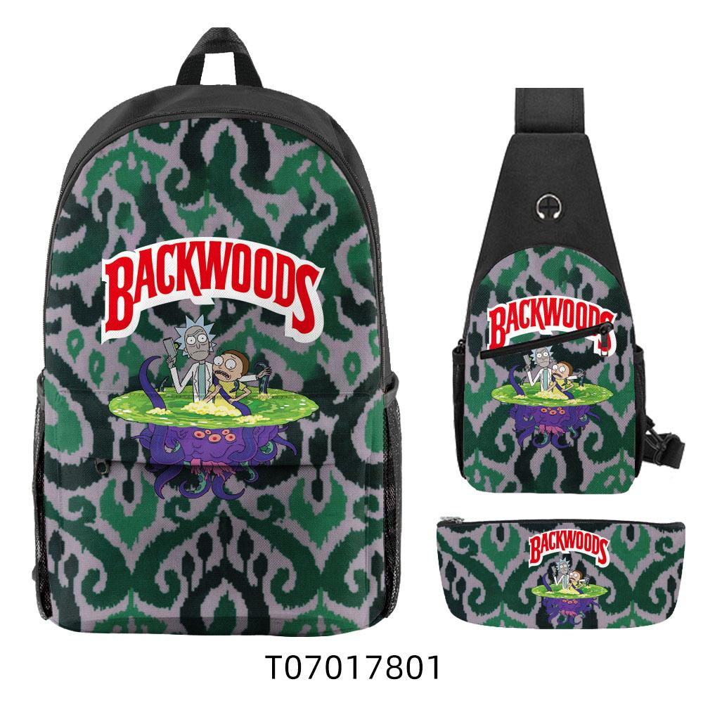 Популярный 3D Рюкзак Backwoods Сигара Студенческий Рюкзак для Кампуса Дорожная Сумка
