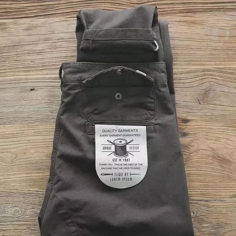 Мужской хлопковый прямой повседневный комбинезон - 2024 American Retro High Street Fashion