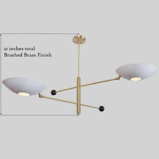 Stilnovo Style Double Shade Sputnik Pendant Light – Modern Ceiling Fixture Chandelier