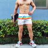 Мужские спортивные шорты для бега на пляже, радужные плавки, брюки, быстросохнущие шорты для серфинга, тренажерный зал, купальный костюм для мужчин