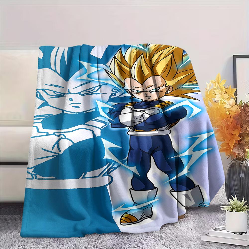 Фланелевое одеяло с принтом персонажей Dragon Ball, Высококачественное, Удобное для всех сезонов, Декор для дома, Тепло и уют, Идеально для рождественских подарков