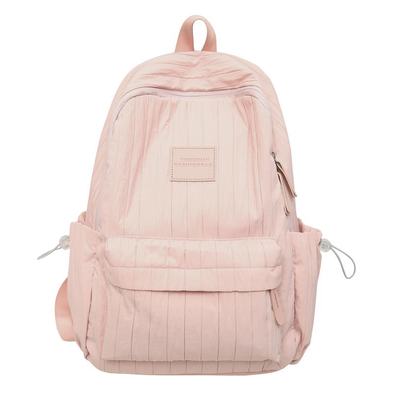Однотонный школьный рюкзак для студента, женский рюкзак большой вместимости