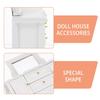 STOBOK Кукольный домик Туалетный столик Миниатюрная мебель Мини-комод с зеркалом Игрушка Ролевая игра Изысканный дизайн Коллекция мебели Дисплей Миниатюра