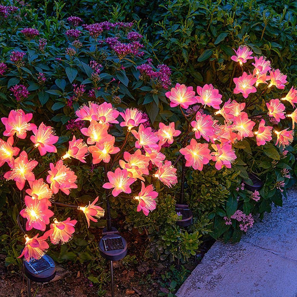 Подключаемый солнечный напольный светильник-цветок, водонепроницаемый, имитация ландшафтного газона, теплый свет, цветной свет, садовые светильники, газон, задний двор