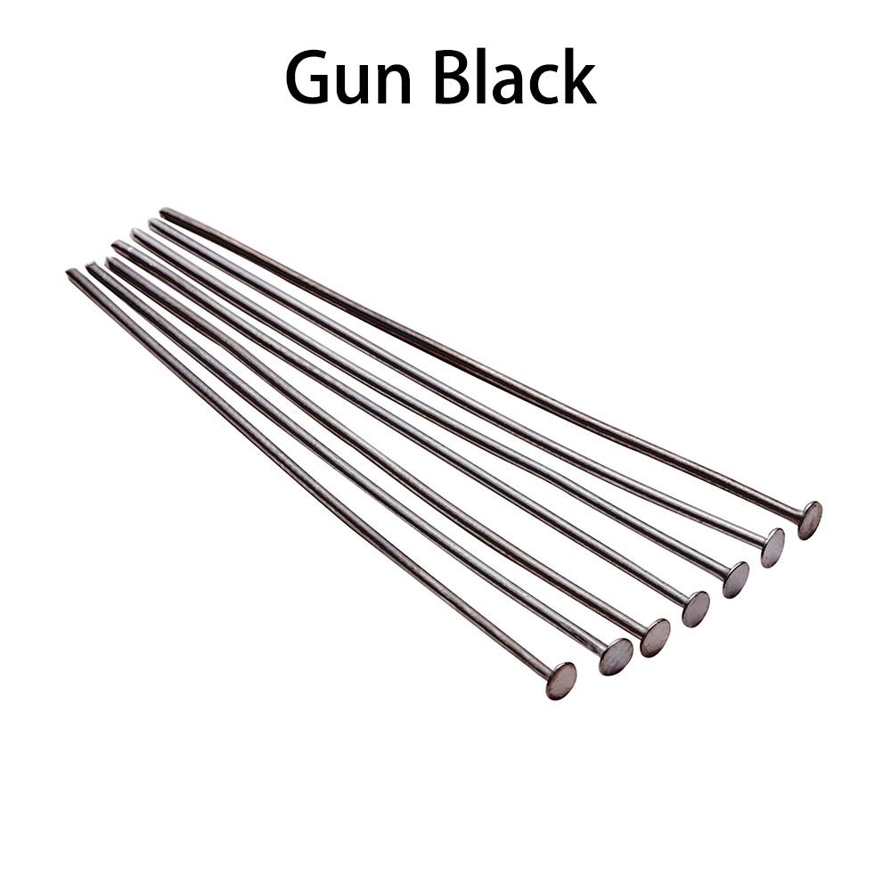 20 25 30 35 40 45 50 60 70 mm Metal Heads Eye flat Head Pin For DIY Jewelry Making Findings Accessories Bulk Wholesale Supplies
