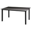 VidaXL Garden Table Black 150 X 90 X 74 Cm Aluminium and Glass