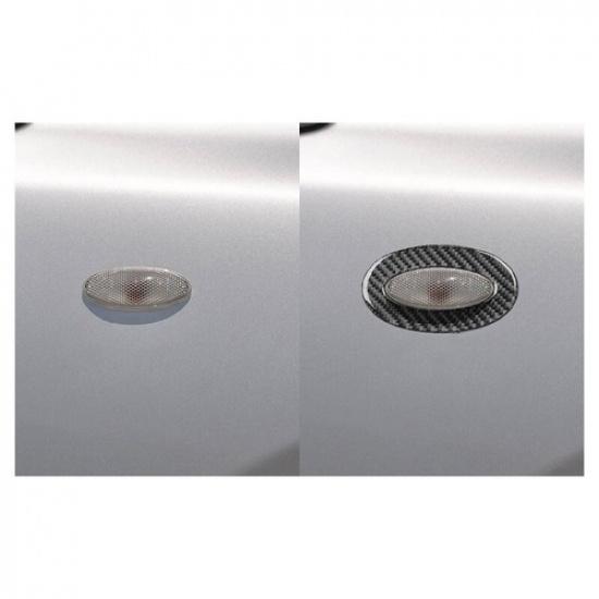 Carbon Fiber Turn Signal Light Decorative Cover Trim For Toyota Corolla 2006-12