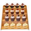 Bamboos 4 Layer Dessert Rack With Spacious Shelves For Home Bakery Party Decoration Cake Presentation Stand