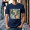 Festive Giraffe Vibes T Shirt Christmas Theme Animal Art Scarf Ideas Vintage Washed Homme Casual Stretched Graphic Streetwear