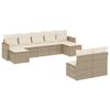 VidaXL Salon de Jardin avec Coussins 9 pcs, Canapés de Terrasse, Ensemble de Meubles de Patio, Mobilier d'Extérieur, Beige 3226373