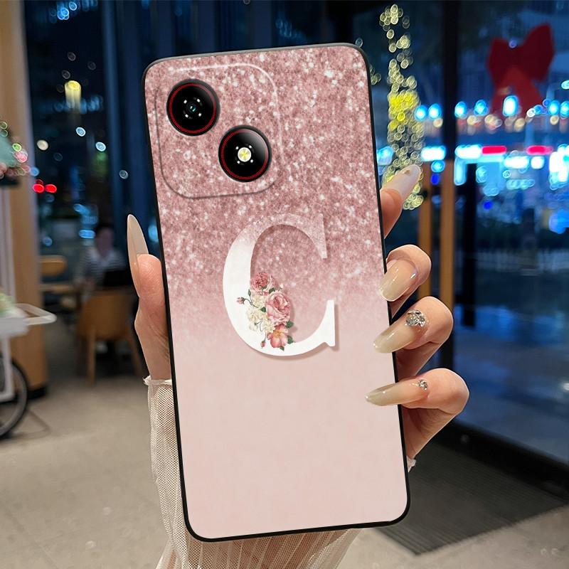 Красивый Яркий Цветной Чехол для Телефона Пара Для ZTE Blade A35E Защита от Царапин Мягкий Счастливый Инициал A-Z Узорная Крышка