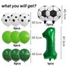 Soccer Birthday Balloons for Sports Theme Party Decorations, Aluminum Foil Balloons with Auto-Seal Feature for Easy Inflation, Perfect for World Cup S