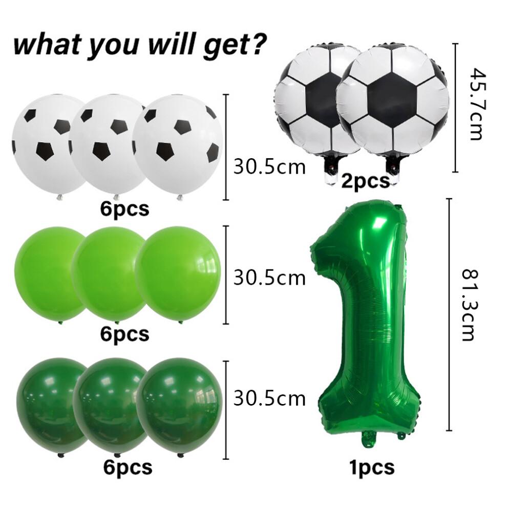 Soccer Birthday Balloons for Sports Theme Party Decorations, Aluminum Foil Balloons with Auto-Seal Feature for Easy Inflation, Perfect for World Cup S